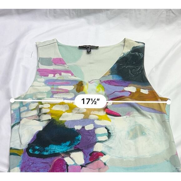 Claire Desjardins Sleeveless Tank Dress Women's Multicolor Abstract Size Medium - Picture 5 of 8